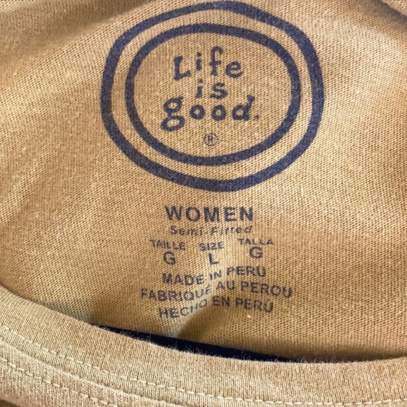 Life is Good Green Short Sleeve Tee Size Large - Picture 4 of 6